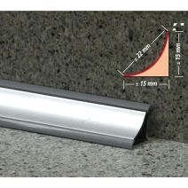 Profil d'étanchéité concave alu 3,15 ml - SPTD