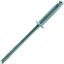 rivets aveugle 4x10 75 pcs acier/acier tête plate - FISCHER DAREX