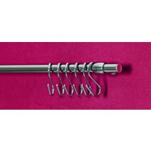 Tringle chromée 78 cm + 6 crochets - METALTEX