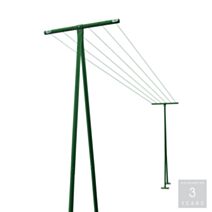 Séchoir à Linge Jardin T + Corde 40m Vert - METALTEX