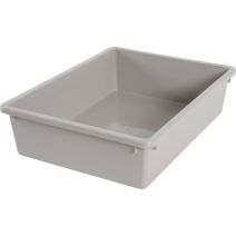 Bac à litière chat L38,5 p28,5 h9,5cm taupe