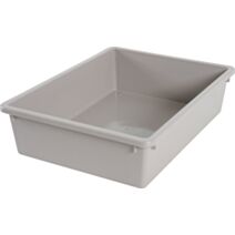 Bac à litière chat L38,5 p28,5 h9,5cm taupe