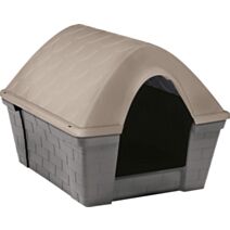 Niche en plastique casa felice pour chien 82 x 68 x 62 cm gris et taupe - ZOLUX