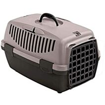 Panier transport chien Gulliver taille 2 gris et rose