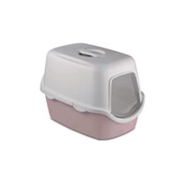 Maison de toilette avec filtre charbon pour chat 54 x 29,5 x 39 cm gris rosé - ZOLUX