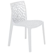 Chaise de jardin résine Gruvyer 52x51x81cm Blanc