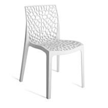 Chaise de jardin résine Gruvyer 52 x 51 x 81 cm blanc
