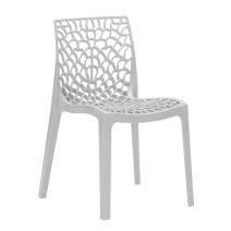 Chaise de jardin résine Gruvyer 52x51x81cm gris perle