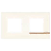 Plaque double Altège note boisee - BTICINO