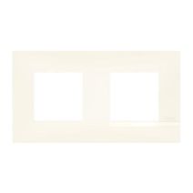 Plaque Altège Collection Classico double - liseré blanc brillant - BTICINO