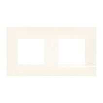 Plaque Altège Collection Classico double - liseré blanc brillant - BTICINO