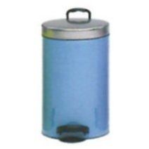 Poubelle métal 14 l bleu azur