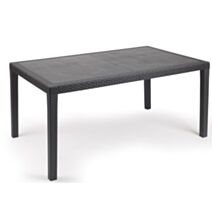 Table de jardin Prince 150x90 cm - 4 personnes - gris - IPAE PROGARDEN
