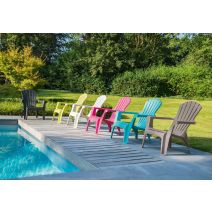 Fauteuil de jardin résine Dolomiti taupe - PROGARDEN