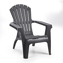 Fauteuil de jardin résine Dolomiti anthracite - PROGARDEN