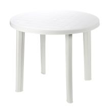 Table résine ronde Tondo Ø90x72cm blanc - PROGARDEN