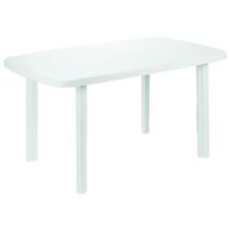 Table de jardin résine Faro ovale 137x85x72cm Blanc - PROGARDEN