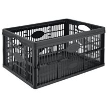 Casier rangement pliant noir 32L