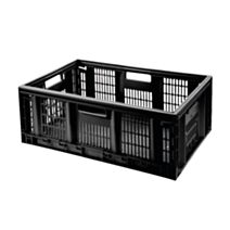 Casier de rangement pliable noir 46L - SUNDIS