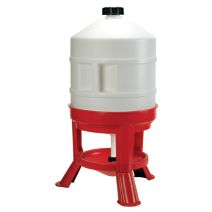 Abreuvoir volailles rouge/blanc, 70cm, 30L