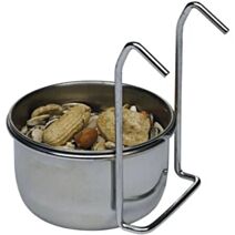 Mangeoire Perroquet Sirio L300 Gris Inox