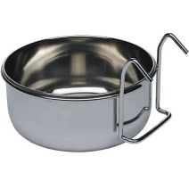 Mangeoire Perroquet Sirio L304 Gris Inox