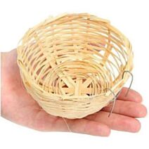 Nid en Osier Canaris + Oiseaux Exotiques Fpi 4454 11x6cm