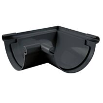 Angle universel gouttière ronde 90° dév.250mm graphite