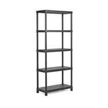 Etagère 5T reglable noir 80x40x187
