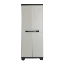 Armoire de rangement haute en résine Planet 173X69X39cm gris/noir