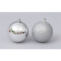 Boule de Noël argent 8cm
