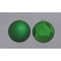 Boule de Noël plastique vert ∅10cm