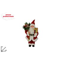 Décoration Père-Noël avec sa hotte rouge 40cm