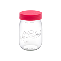 Bocal en verre Color Vis 1L Rouge - LE PARFAIT