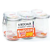 6 bocaux conserve 1L Ø85mm - LE PARFAIT 