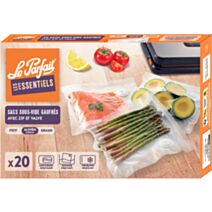 20 Sacs Zippés Avec Valve Sous-Vide 20x30cm ​ - LE PARFAIT