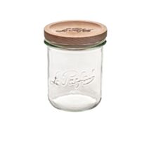 Bocal en verre + Couvercle en bois 580ml - LE PARFAIT