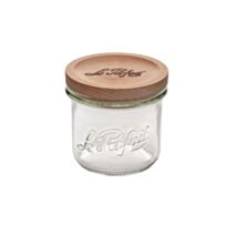 Bocal en verre + Couvercle en bois 425ml - LE PARFAIT