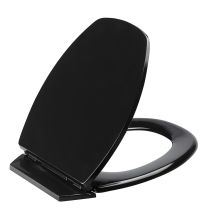 Abattant de toilette noir bois compressé - 36,7x5,1x48cm - ALLIBERT