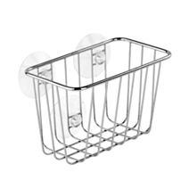 Étagère Rectangulaire à Ventouses Métal 15x9x10cm Argent - TATAY