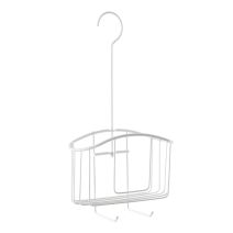 Valet de douche métal 1 niveau blanc