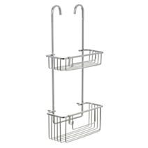 Valet de douche aluminium 2 niveaux chrome 28x13,5x60 - TATAY