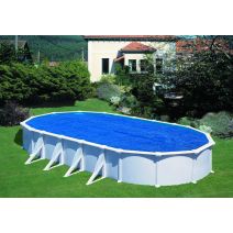 Bâche à bulles piscine acier 6,10x3,75m 180µ - GRE