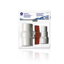 Vanne d'arrêt 1/4 de tour + 2 embouts cannelés Ø38mm + 1 téflon - GRE