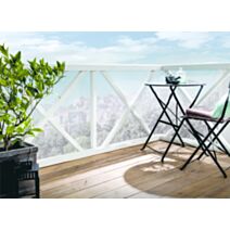 Grilllage plastique maille 5 blanc 1x3m