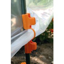Clip X10 pour les tuteurs tomates arches orange d13mm