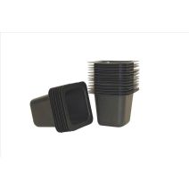 PLASTPOT 20 pots carré Noir 7x7x6cm