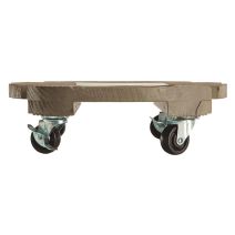 Roule pot bois FSC teinté Taupe Ø 0,30m