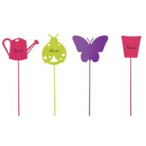 Etiquette métal multicolore h28cm
