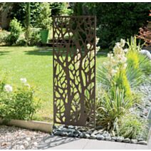 DECORATION PANEL n°2 0,60x1,50m BR x4 Panneau metal décoratif Brun 0,60 x 1,50 m